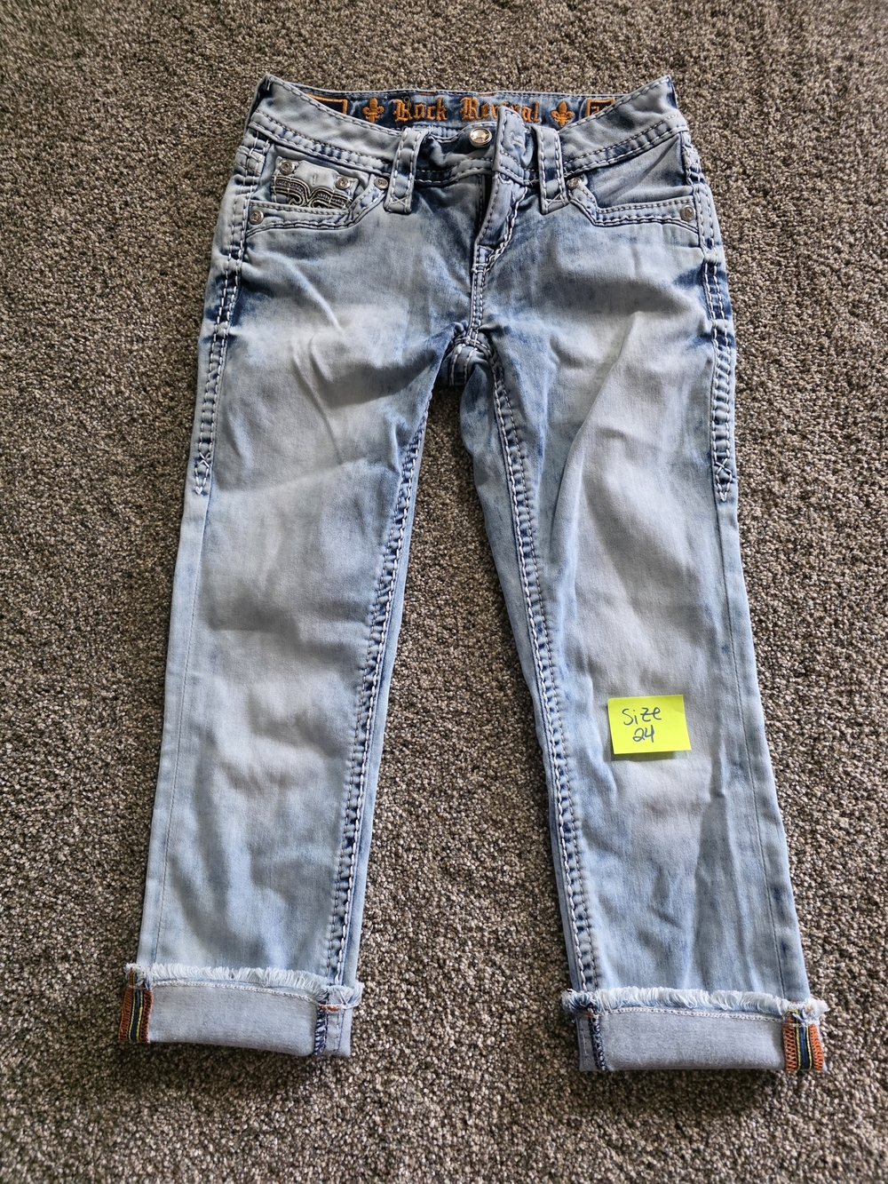 Rock Revival Light Blue Capri Jeans
